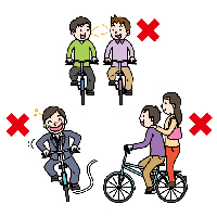 交通ルールを守る飲酒運転・二人乗り・並進は禁止