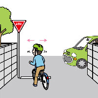 交差点での信号遵守と一時停止・安全確認