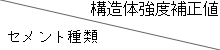 構造体強度補正値・セメント種類